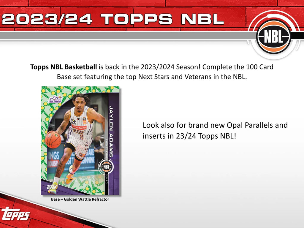 TOPPS 2023-2024 NBL Basketball Card BOX (20 packs)
