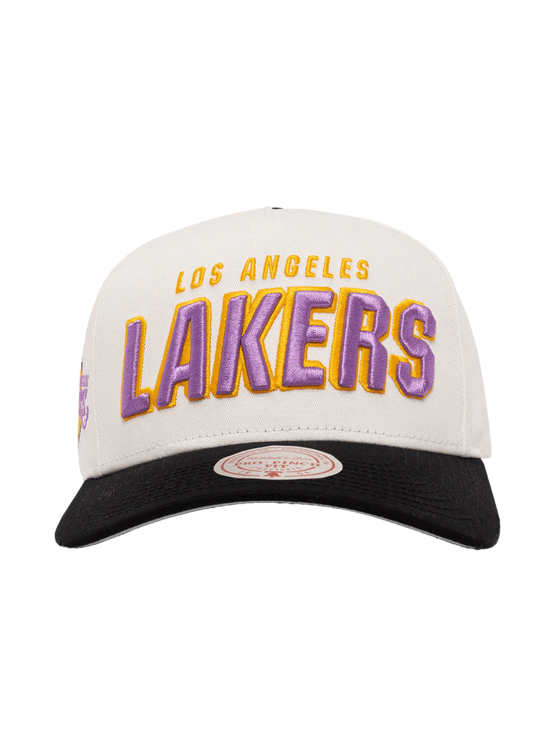 M&N Draft Day Pro Pinch Snapback - Los Angeles Lakers