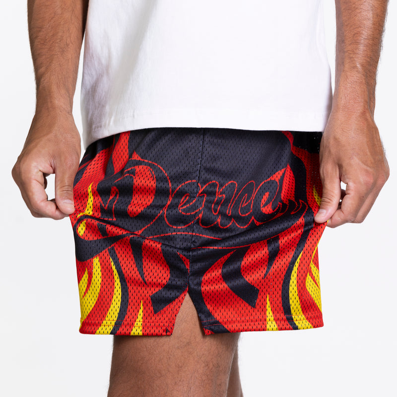 Deuce Mesh Shorts - Flames