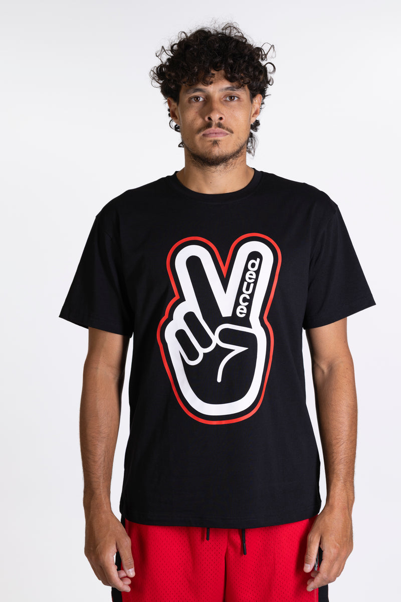 Deuce Peace Tee Black/Red/White