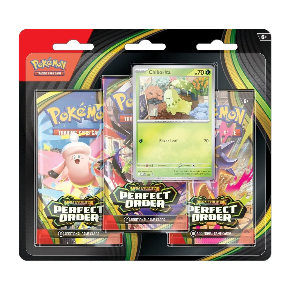 Pokemon TCG ME3 Perfect Order Three Booster Blister Pack Hoops Heaven Pokemon TCG ME3 Perfect Order Three Booster Blister Pack Hoops Heaven