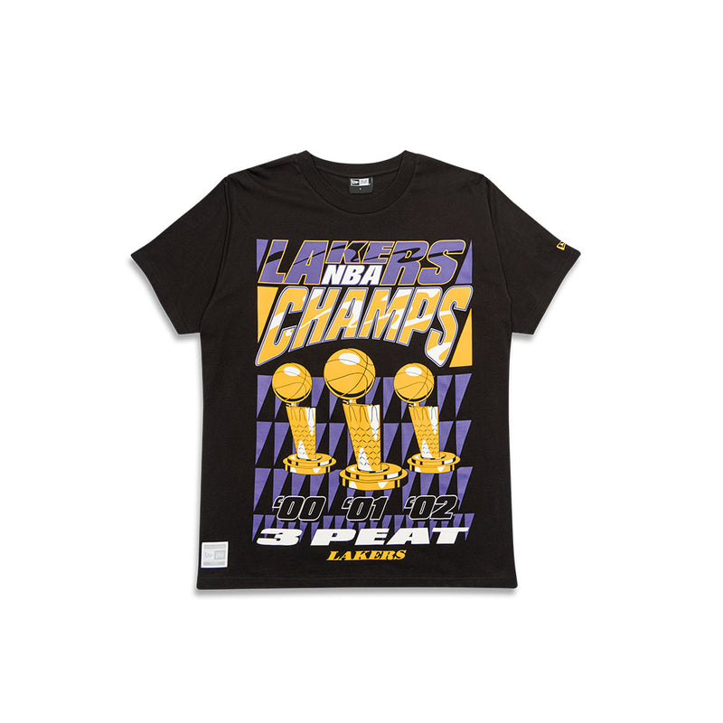 New Era Los Angeles Lakers 3 Peat Tee (Black)
