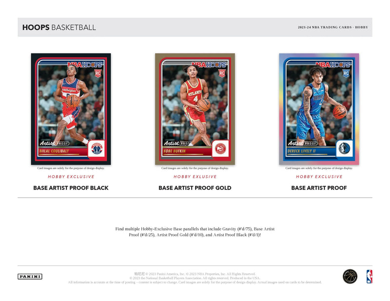 2023-24 Panini NBA Hoops Basketball Hobby Pack