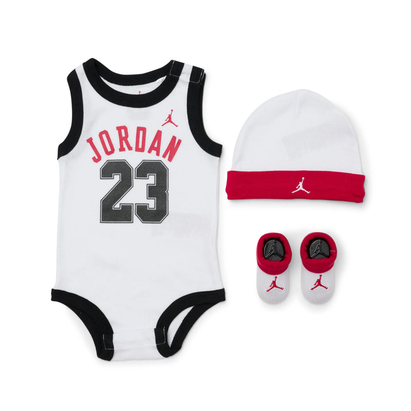 Baby Jordan 3pc Jersey Set - White - 6-12M