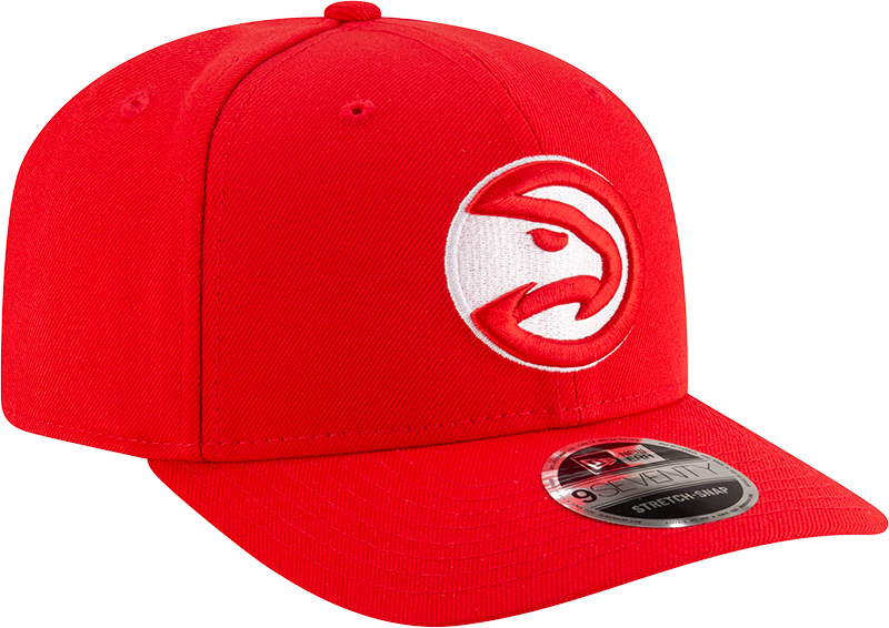 New Era 970 Stretch-Snap NBA Team Logo W/Logoman Snapback Cap (Atlanta Hawks/Red)
