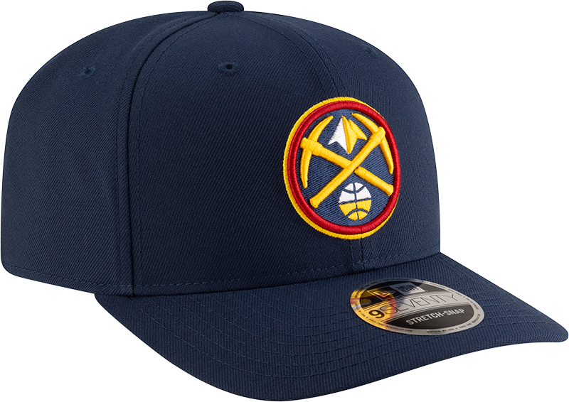 New Era 970 Stretch-Snap NBA Team Logo W/Logoman Snapback Cap (Denver Nuggets/Navy)
