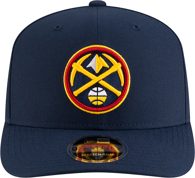New Era 970 Stretch-Snap NBA Team Logo W/Logoman Snapback Cap (Denver Nuggets/Navy)