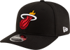 New Era 970 Stretch-Snap NBA Team Logo W/Logoman Snapback Cap (Miami Heat/Black)