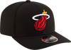New Era 970 Stretch-Snap NBA Team Logo W/Logoman Snapback Cap (Miami Heat/Black)