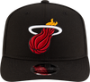 New Era 970 Stretch-Snap NBA Team Logo W/Logoman Snapback Cap (Miami Heat/Black)