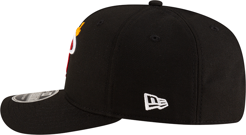 New Era 970 Stretch-Snap NBA Team Logo W/Logoman Snapback Cap (Miami Heat/Black)