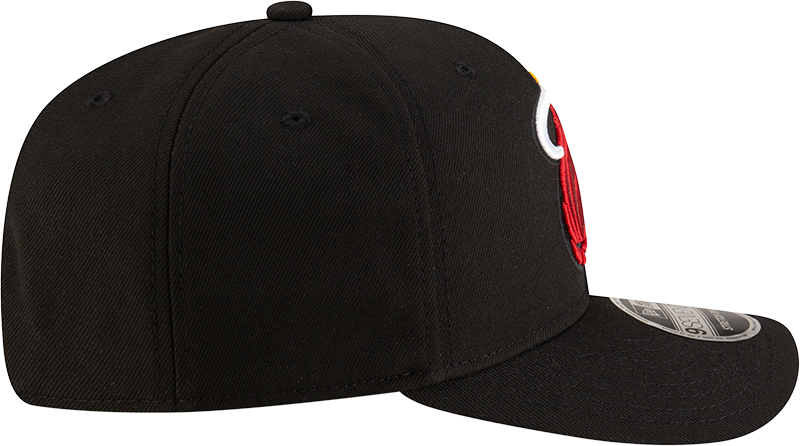 New Era 970 Stretch-Snap NBA Team Logo W/Logoman Snapback Cap (Miami Heat/Black)
