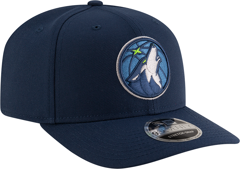 New Era 970 Stretch-Snap NBA Team Logo W/Logoman Snapback Cap (Minesotta Timberwolves/Navy)