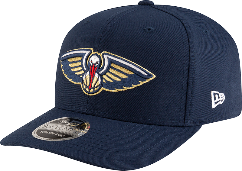 New Era 970 Stretch-Snap NBA Team Logo W/Logoman Snapback Cap (New Orleans Pelicans/Navy)