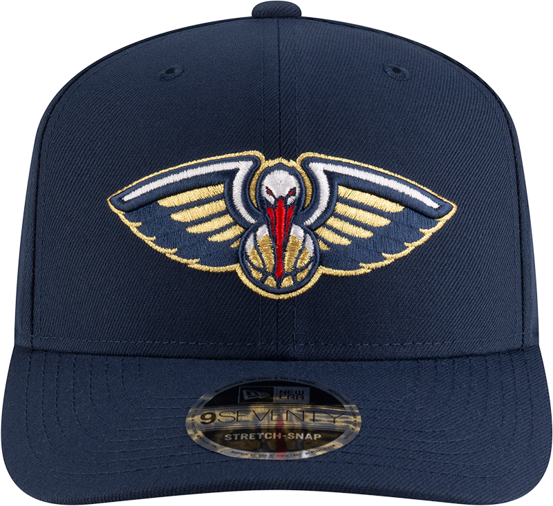 New Era 970 Stretch-Snap NBA Team Logo W/Logoman Snapback Cap (New Orleans Pelicans/Navy)