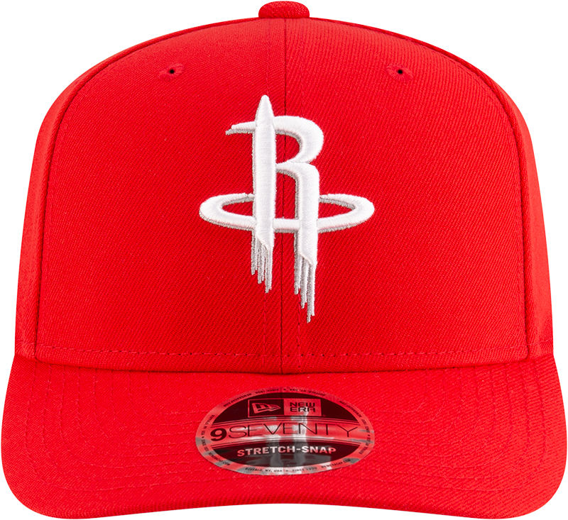 New Era 970 Stretch-Snap NBA Team Logo W/Logoman Snapback Cap (Houston Rockets/Red)