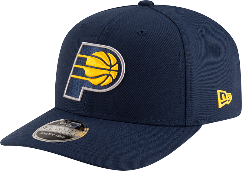New Era 970 Stretch-Snap NBA Team Logo W/Logoman Snapback Cap (Indiana Pacers/Navy)