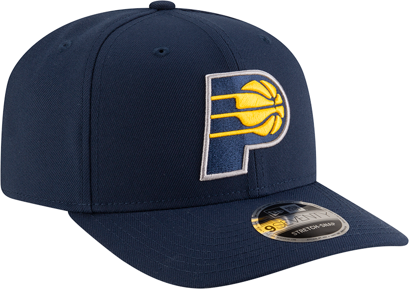 New Era 970 Stretch-Snap NBA Team Logo W/Logoman Snapback Cap (Indiana Pacers/Navy)