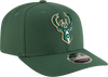 New Era 970 Stretch-Snap NBA Team Logo W/Logoman Snapback Cap (Milwaukee Bucks/Green)