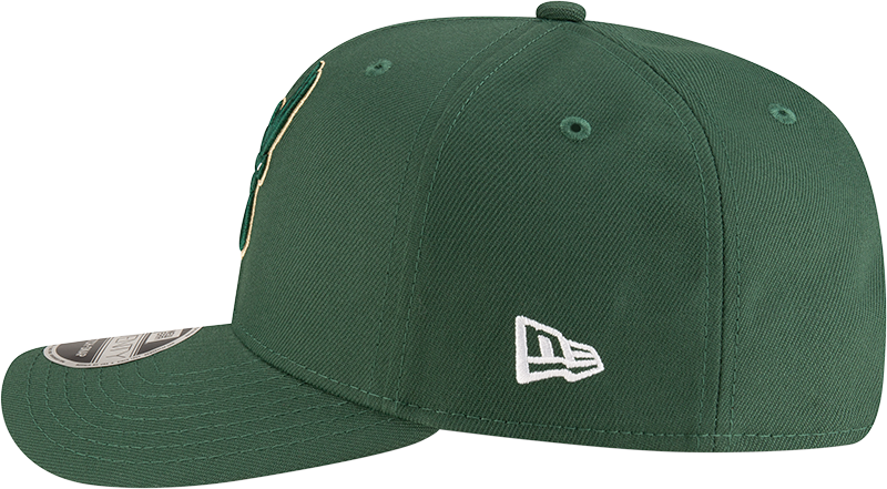 New Era 970 Stretch-Snap NBA Team Logo W/Logoman Snapback Cap (Milwaukee Bucks/Green)