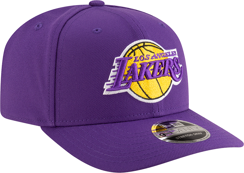 New Era 970 Stretch-Snap NBA Team Logo W/Logoman Snapback Cap (Los Angeles Lakers/Purple)