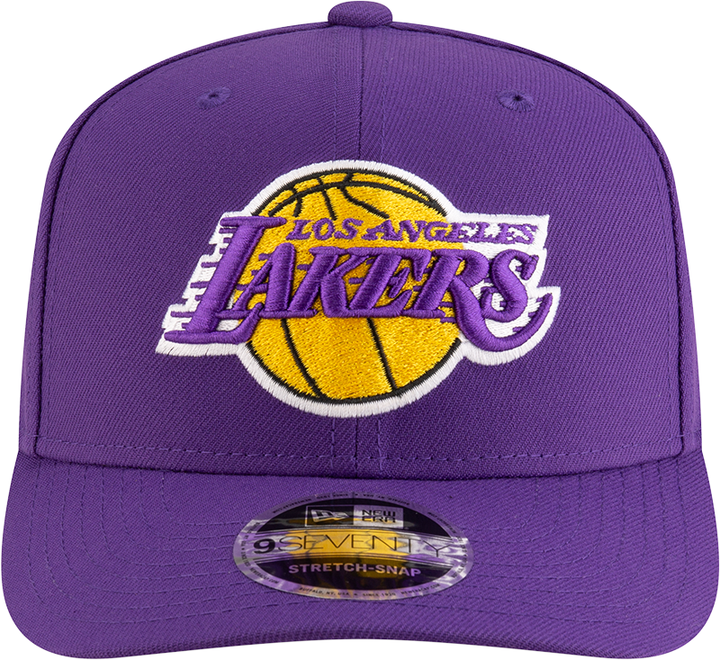 New Era 970 Stretch-Snap NBA Team Logo W/Logoman Snapback Cap (Los Angeles Lakers/Purple)