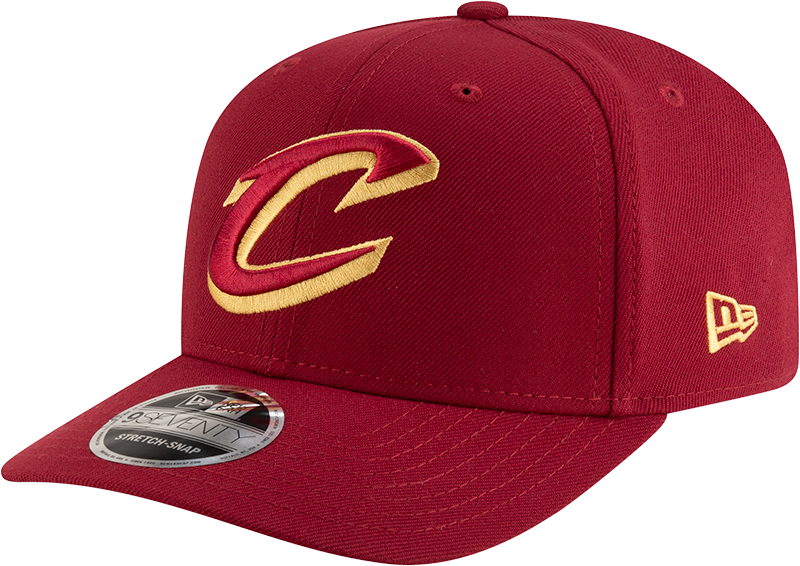 New Era 970 Stretch-Snap NBA Team Logo W/Logoman Snapback Cap (Cleveland Cavaliers/Maroon)