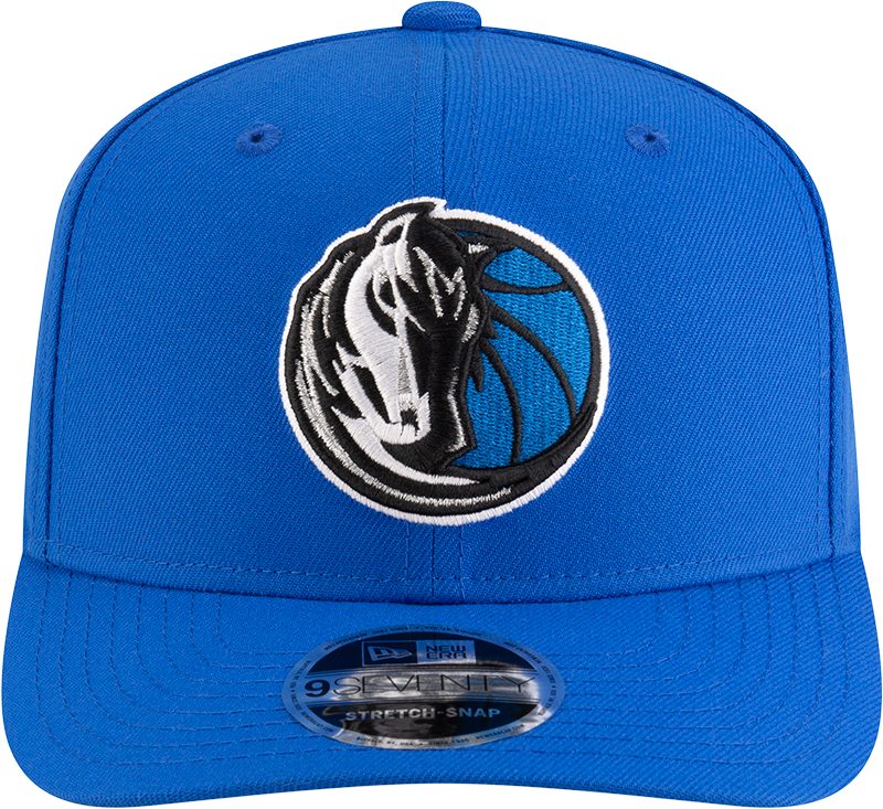 New Era 970 Stretch-Snap NBA Team Logo W/Logoman Snapback Cap (Dallas Mavericks/Blue)