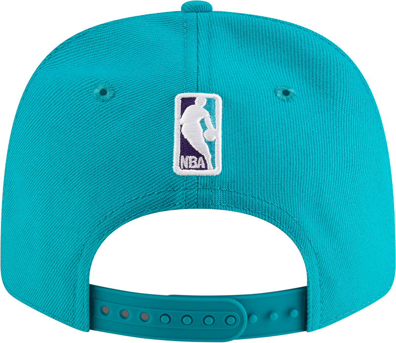 New Era 970 Stretch-Snap NBA Team Logo W/Logoman Snapback Cap (Charlotte Hornets/Teal)