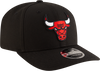 New Era 970 Stretch-Snap NBA Team Logo W/Logoman Snapback Cap (Chicago Bulls/Black)