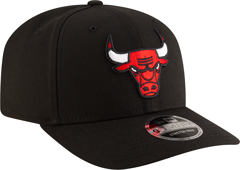 New Era 970 Stretch-Snap NBA Team Logo W/Logoman Snapback Cap (Chicago Bulls/Black)