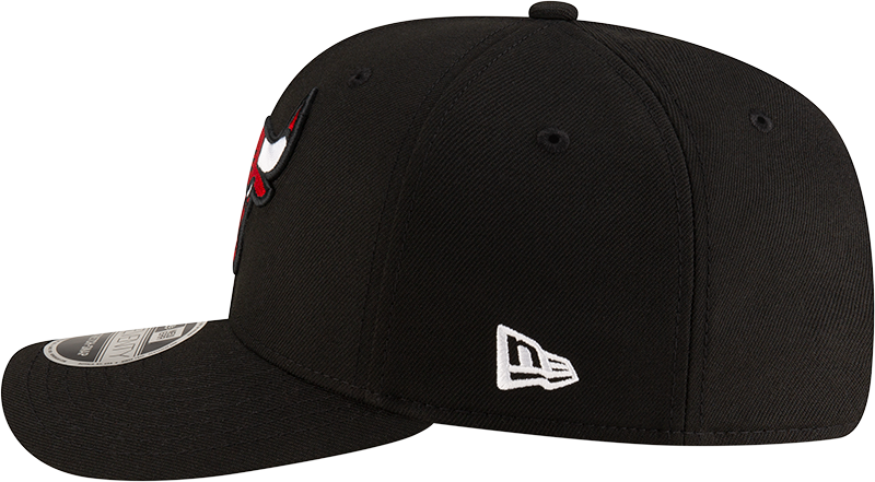 New Era 970 Stretch-Snap NBA Team Logo W/Logoman Snapback Cap (Chicago Bulls/Black)