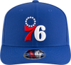 New Era 970 Stretch-Snap NBA Team Logo W/Logoman Snapback Cap (Philadelphia 76ers/Blue)