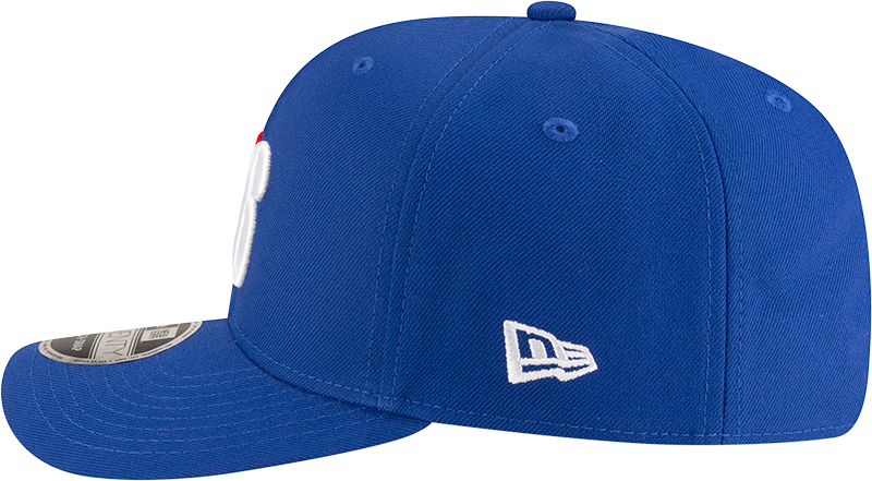 New Era 970 Stretch-Snap NBA Team Logo W/Logoman Snapback Cap (Philadelphia 76ers/Blue)