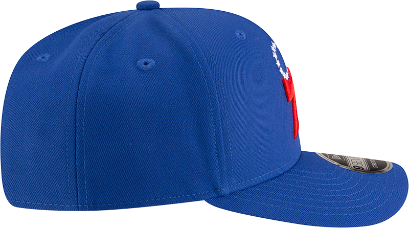 New Era 970 Stretch-Snap NBA Team Logo W/Logoman Snapback Cap (Philadelphia 76ers/Blue)