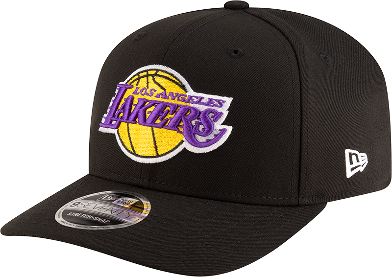 New Era 970 Stretch-Snap NBA Team Logo W/Logoman Snapback Cap (Los Angeles Lakers/Black)