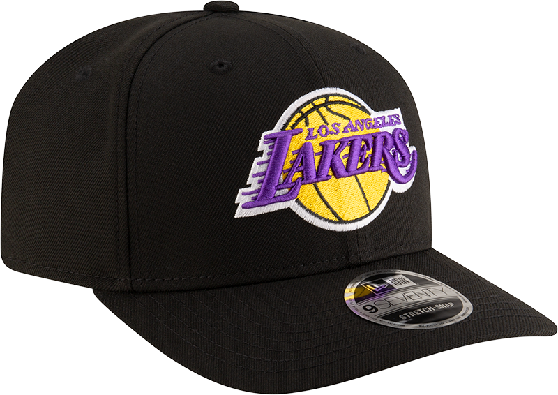 New Era 970 Stretch-Snap NBA Team Logo W/Logoman Snapback Cap (Los Angeles Lakers/Black)