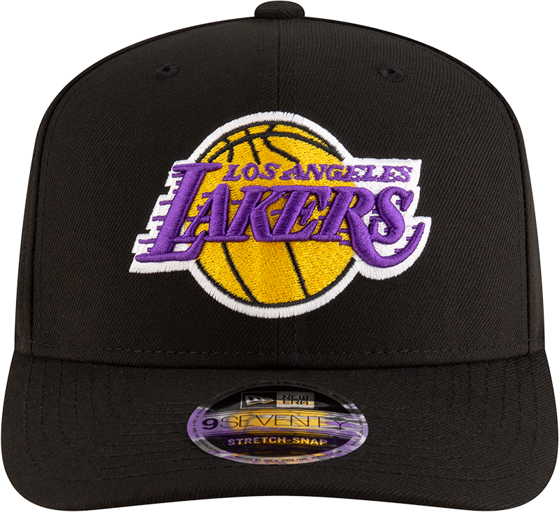 New Era 970 Stretch-Snap NBA Team Logo W/Logoman Snapback Cap (Los Angeles Lakers/Black)