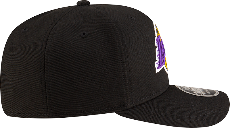 New Era 970 Stretch-Snap NBA Team Logo W/Logoman Snapback Cap (Los Angeles Lakers/Black)
