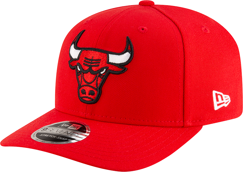 New Era 970 Stretch-Snap NBA Team Logo W/Logoman Snapback Cap (Chicago Bulls/Red)