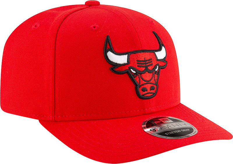New Era 970 Stretch-Snap NBA Team Logo W/Logoman Snapback Cap (Chicago Bulls/Red)