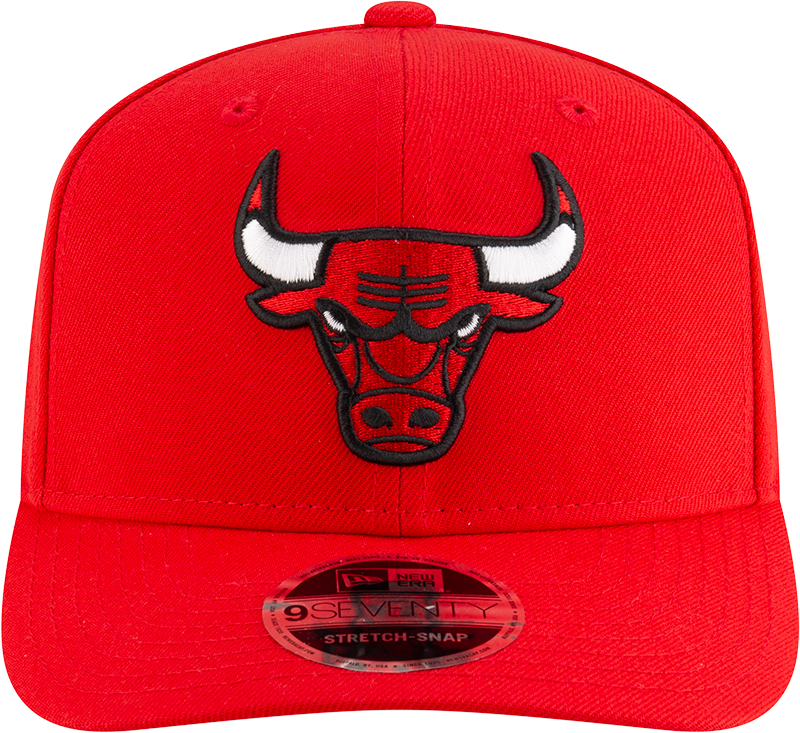 New Era 970 Stretch-Snap NBA Team Logo W/Logoman Snapback Cap (Chicago Bulls/Red)