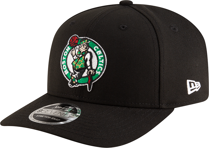 New Era 970 Stretch-Snap NBA Team Logo W/Logoman Snapback Cap (Boston Celtics/Black)