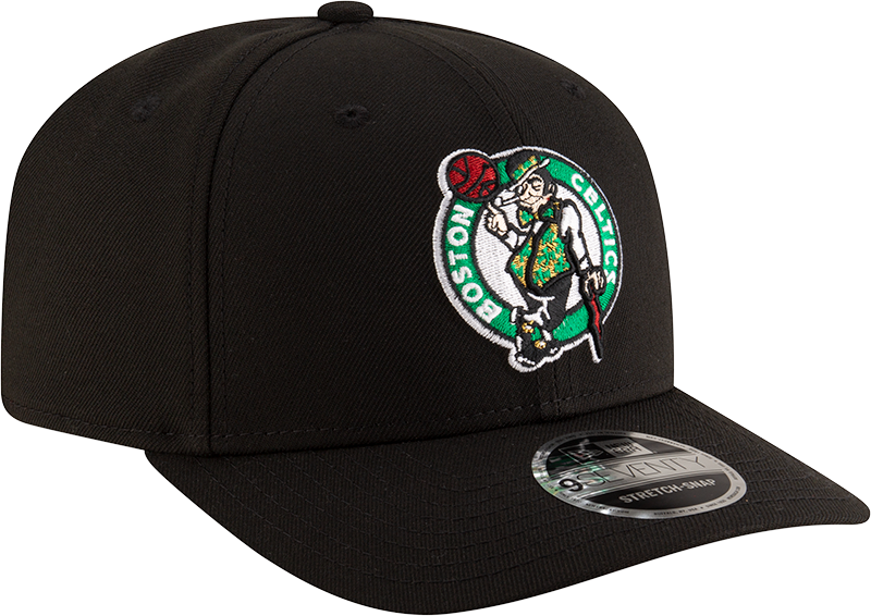 New Era 970 Stretch-Snap NBA Team Logo W/Logoman Snapback Cap (Boston Celtics/Black)