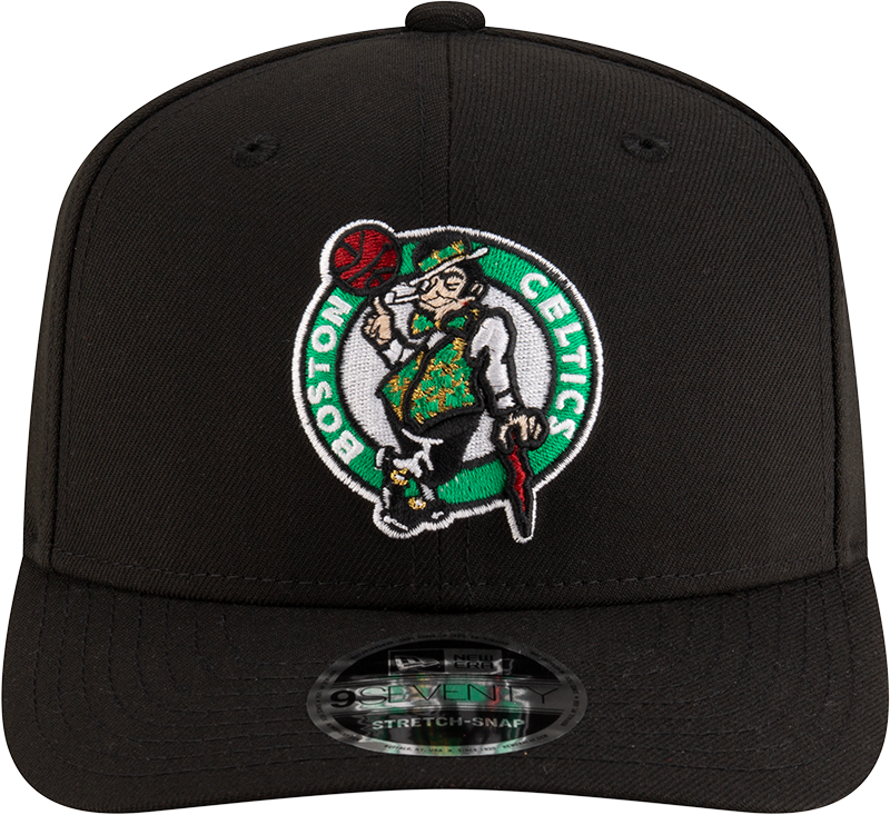 New Era 970 Stretch-Snap NBA Team Logo W/Logoman Snapback Cap (Boston Celtics/Black)
