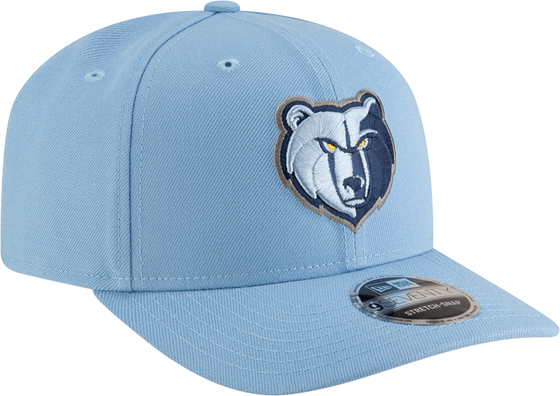 New Era 970 Stretch-Snap NBA Team Logo W/Logoman Snapback Cap (Memphis Grizzlies/Blue)