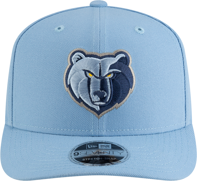 New Era 970 Stretch-Snap NBA Team Logo W/Logoman Snapback Cap (Memphis Grizzlies/Blue)
