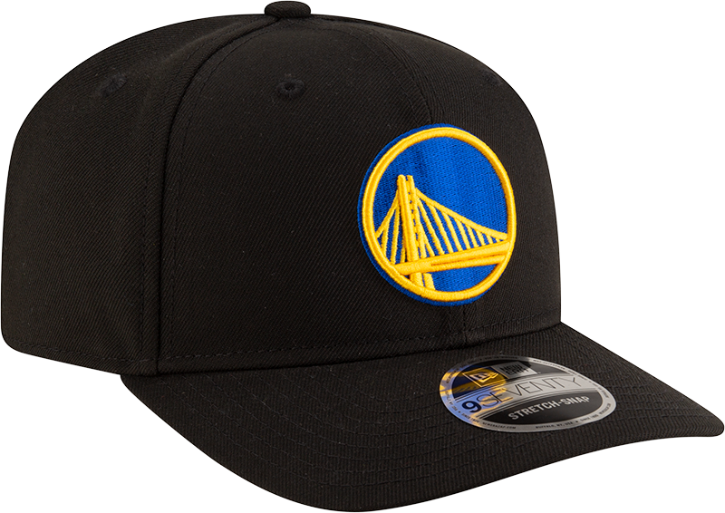 New Era 970 Stretch-Snap NBA Team Logo W/Logoman Snapback Cap (Golden State Warriors/Black)
