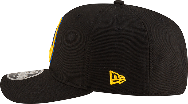 New Era 970 Stretch-Snap NBA Team Logo W/Logoman Snapback Cap (Golden State Warriors/Black)