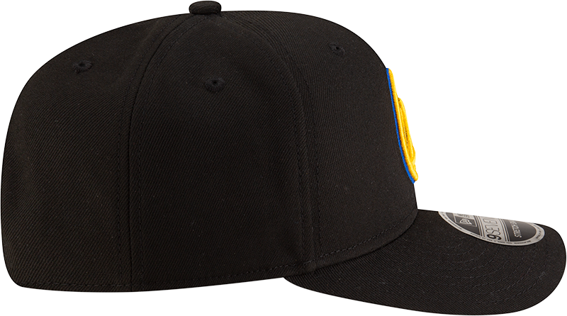 New Era 970 Stretch-Snap NBA Team Logo W/Logoman Snapback Cap (Golden State Warriors/Black)